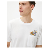 Koton Tom And Jerry Pocket T-Shirt Licensed Printed