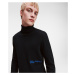 Svetr karl lagerfeld jeans klj lightweight turtleneck černá