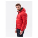 Červená pánská zimní bunda Ombre Clothing C533