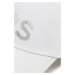 Dětská bavlněná čepice Michael Kors bílá barva, s aplikací