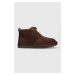 Semišové boty UGG Neumel dámské, hnědá barva, na plochém podpatku, zateplené, 1094269