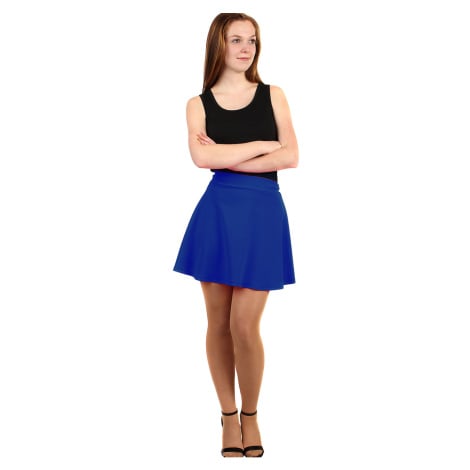 Jednobarevná áčková dámská mini sukně