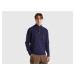 Benetton, High Neck Sweater In Pure Shetland Wool