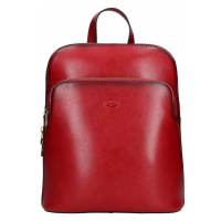 Dámský kožený batoh Katana Alens - červená