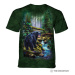Pánske batikované tričko The Mountain - Black Bear Forest - zelená