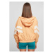 Ladies Crinkle Batwing Jacket - col.paleorange/whitesand