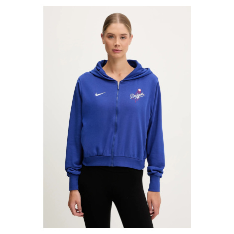 Mikina Nike Los Angeles Dodgers dámská, fialová barva, s kapucí, s aplikací, 035D-11TU-LD-HVV
