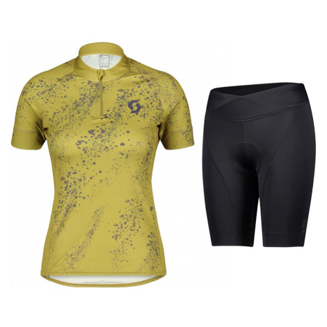 SCOTT Cyklistický krátký dres a krátké kalhoty - ENDURANCE 30 SS LADY - černá/fialová/zelená