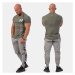 NEBBIA - Fitness tričko pánské Vertical Logo 293 (khaki) - NEBBIA