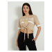 Guess mylah knot crop tee s