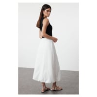 Trendyol Ecru Basic Hem Balloon Maxi Length Woven Skirt