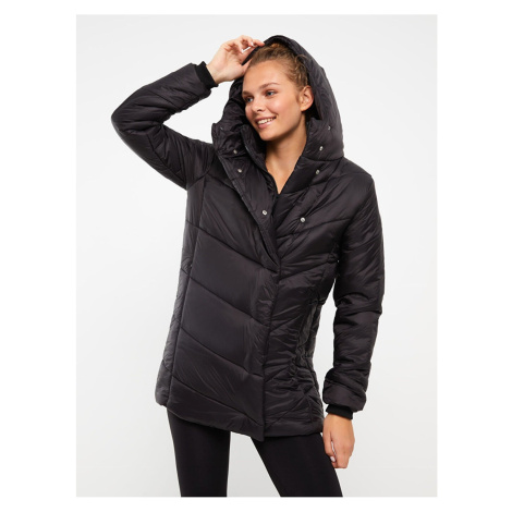 LC Waikiki Women's Straight Long Sleeve Down Jacket with a Hooded