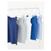 Sada pěti klučičích tílek z čisté bavlny v modré barvě Marks & Spencer