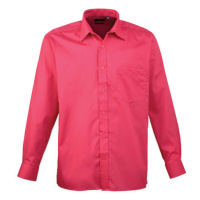 Premier Workwear Pánská košile s dlouhým rukávem PR200 Hot Pink -ca. Pantone 214c