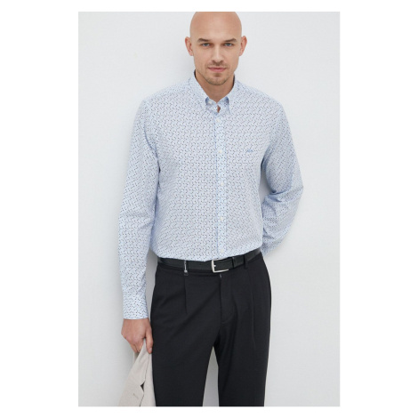 Košile Paul&Shark bílá barva, regular, s límečkem button-down Paul shark