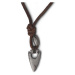 Daniel Dawson Pánský kožený náhrdelník Edoardo - žraločí tesák NH-LN436 Hnědá 67 cm