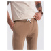 Men's jogger sweatpants - brown V2 OM-PABS-0173