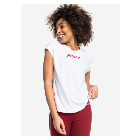 Bílé dámské tričko s nápisem Roxy Training Grl