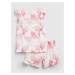 Bílé holčičí dětské pyžamo 100% recycled floral flutter pj set