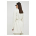 Kabát Bruuns Bazaar dámský, béžová barva, přechodný