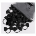 Camerazar Sada 20ks černých gumiček do vlasů pro dívky s mašlí, ručně vyrobené z měkkého materiá