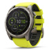 Garmin Fenix® 8 – 51 mm, Solar, Sapphire Sapphire, Titanium s Yellow/Graphite silikonovým řemínk