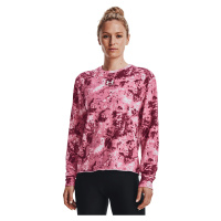 Under Armour Rival Terry Print Crew Pace Pink