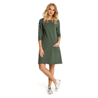 Trapézové šaty s pruhy zelené model 15097066 - Moe