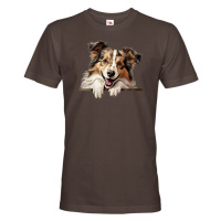 Pánské tričko s potiskem Šeltia -  tričko pro milovníky psů