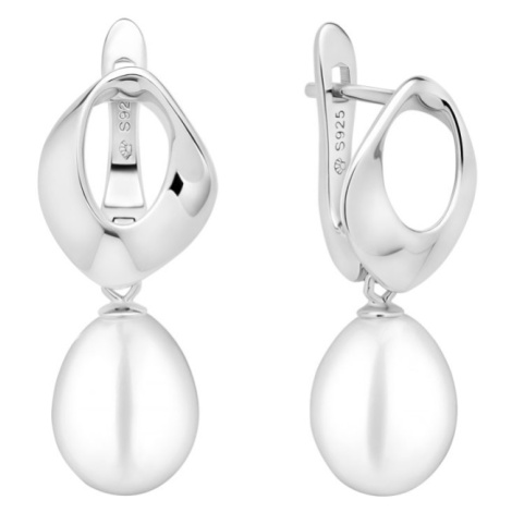 Gaura Pearls Stříbrné náušnice s bílou perlou Marquerite, stříbro 925/1000 SK24217EL/W Stříbrná 