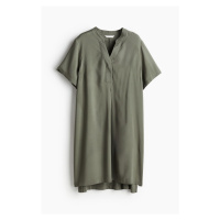 H & M - Tunikové šaty z viskózy - zelená