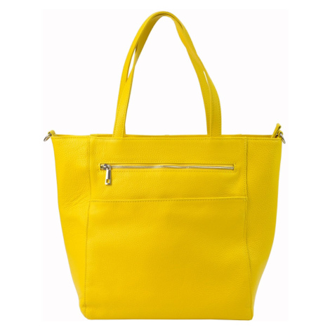 kožená shopper bag kabelka Patrizia Piu 318-057 žlutá