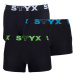 3PACK pánské boxerky Styx sportovní guma nadrozměr vícebarevné (R9606162)