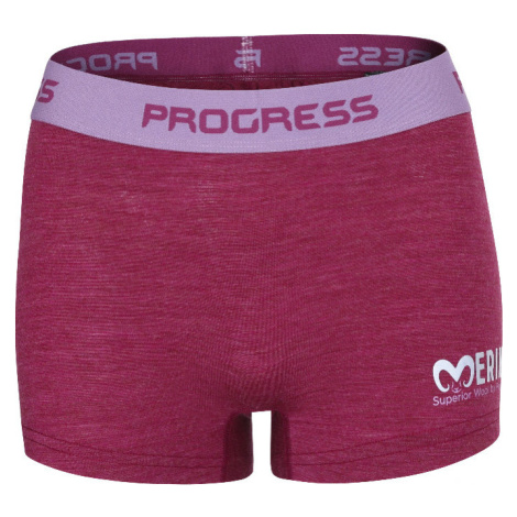 Dámské merino boxerky PROGRESS MW Sknz vínové