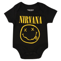 Dětské body dětské Nirvana - Yellow Happy Face - ROCK OFF - NIRVBG04TB