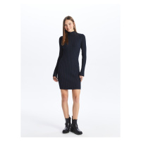 LC Waikiki High Collar Straight Long Sleeve Women's Dress