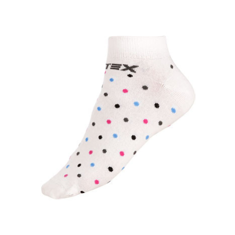 Nízké dámské ponožky s puntíky Litex 9A024 | bílá