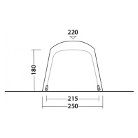 Stan v zádi vozu Outwell Linnburg Air Rear