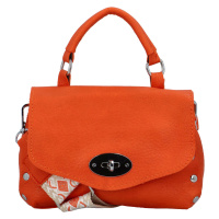 Módní dámská koženková kabelka Calíope, oranžová