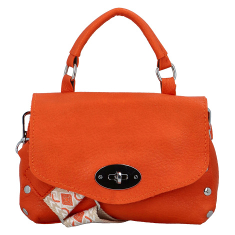 Módní dámská koženková kabelka Calíope, oranžová MaxFly