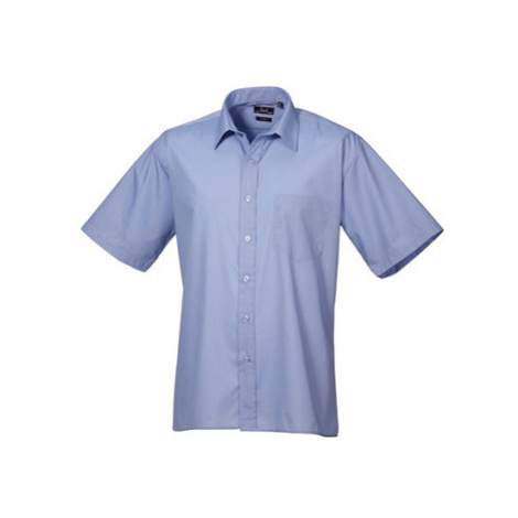 Premier Workwear Pánská košile s krátkým rukávem PR202 Midblue -ca. Pantone 2718