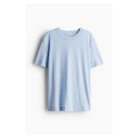 H & M - Tričko z hedvábné směsi - modrá
