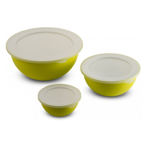 SANALIVING Bowls Set 3,5L + 1,7L + 0,5L & 3x lids Žlutá