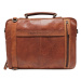SPIKES & SPARROW Pánská kožená taška na notebook - batoh SPIKES & SPARROW 1511347 koňak