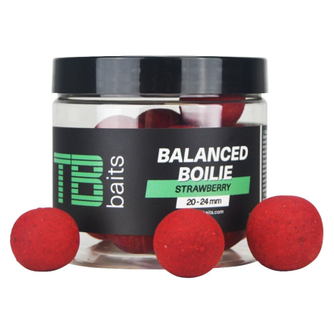 TB Baits Vyvážené Boilie Balanced + Atraktor Strawberry 100 g 20-24 mm Hmotnost: 100g, Průměr: 2