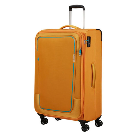 American Tourister Látkový cestovní kufr Pulsonic EXP XL 113/122 l - žlutá