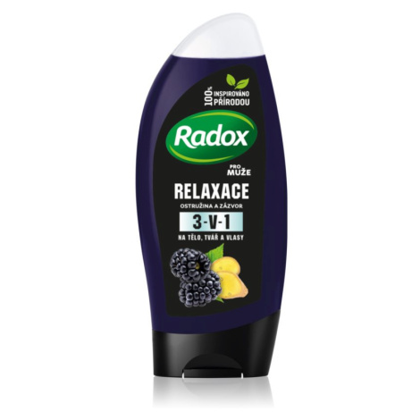 Radox Men Feel Wild sprchový gel na obličej, tělo a vlasy pro muže Blackberry & Ginger 225 ml