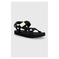 Sandály Tommy Jeans TJW EVA SANDAL dámské, černá barva, EN0EN02530