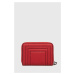 Kožená peněženka Lauren Ralph Lauren dámská, červená barva