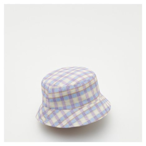 Reserved - Kostkovaný klobouk bucket hat - Bílá